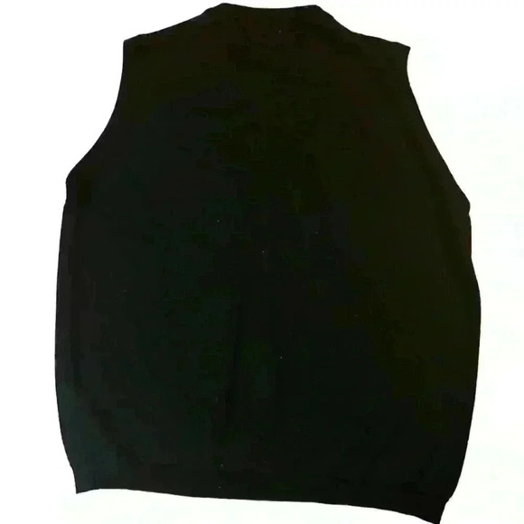 Toscano Men's 100% Merino Wool Black Sweater Preppy Vest Men’s Size L Cozy Comfy - Picture 2 of 3
